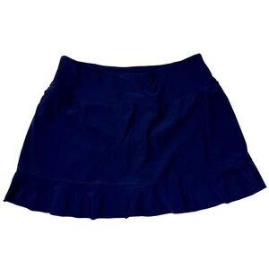 Soothfeel Navy Blue Ruffle‎ Skirt Athletic Tennis Golf Athleisure XL
